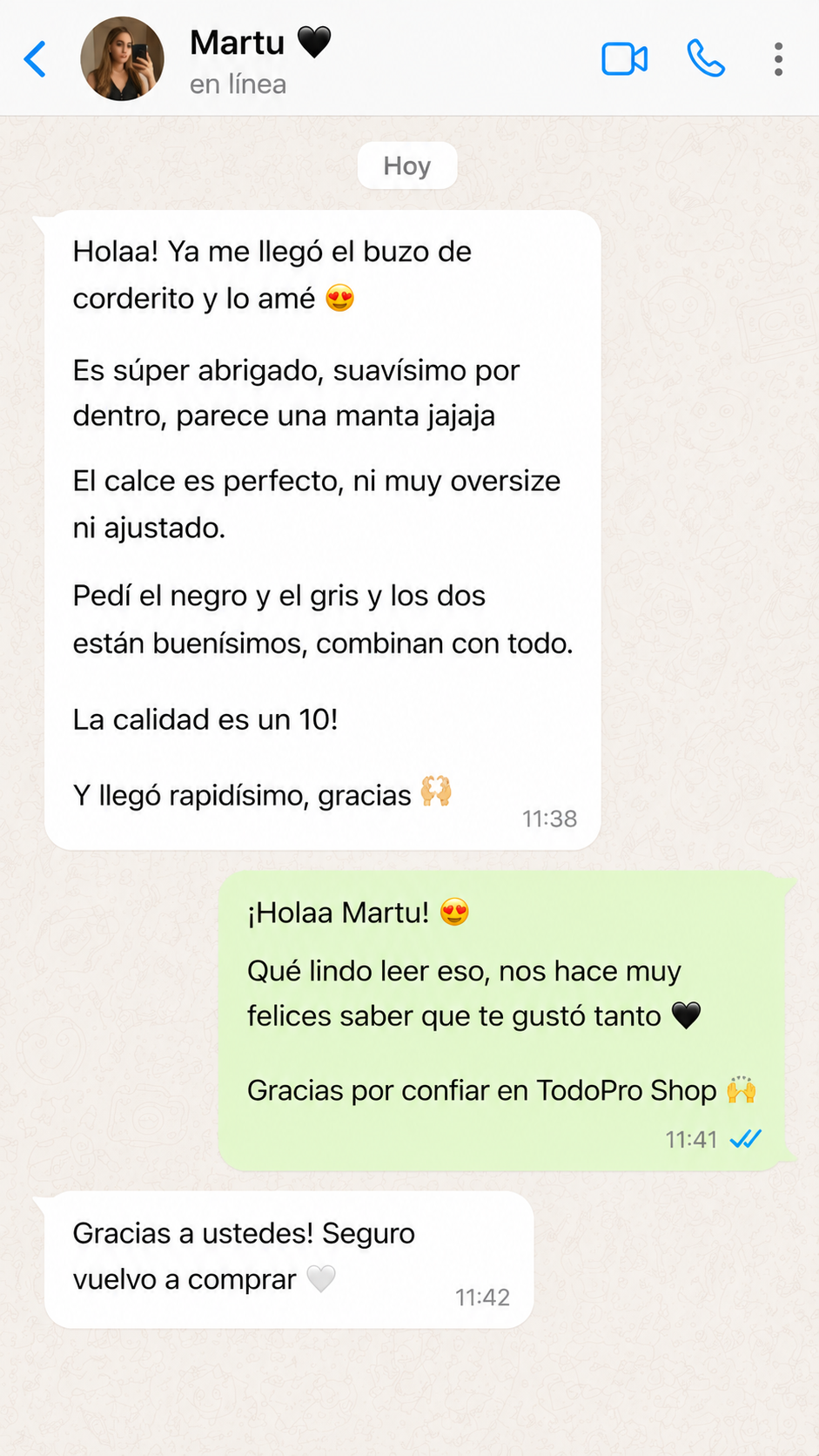 Review real de WhatsApp